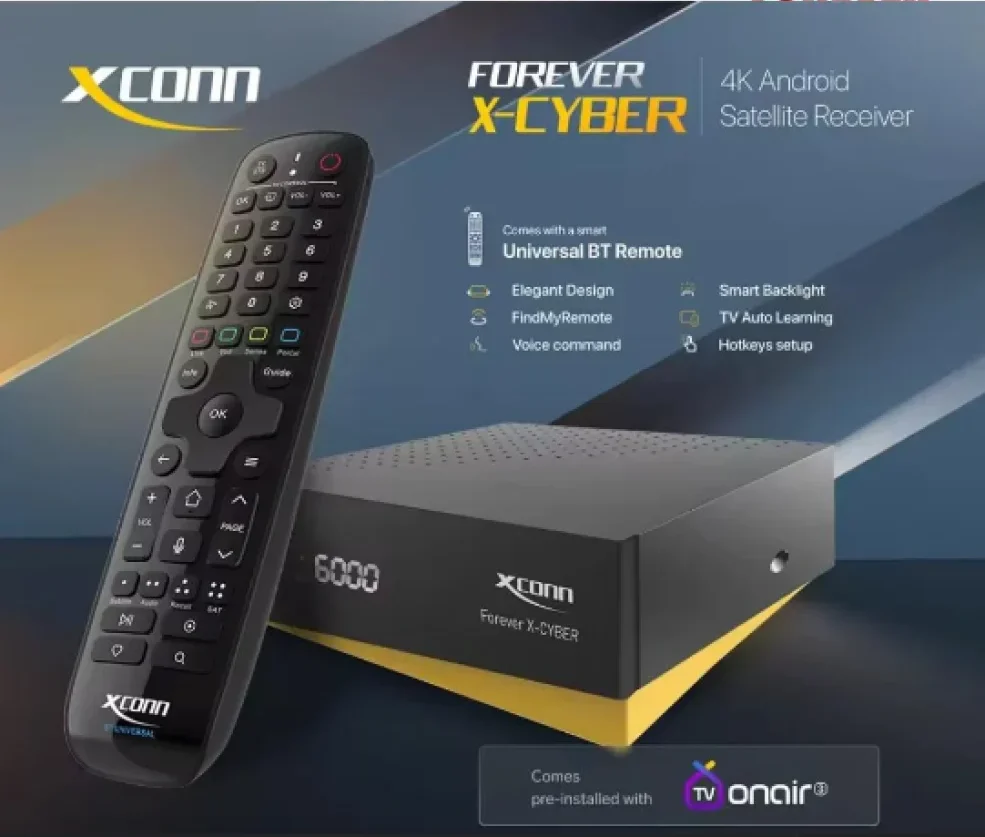 رسيفر اكسكون سايبر بلس Xconn Cyber Plus بتقنية 4K وبنظام اندرويد